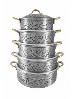 5'li Karnı Yarık Tava Oyma İşleme Beyaz